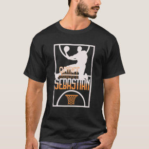 St Sebastian Basketball Dunk Patron Saint Of Sport T-Shirt