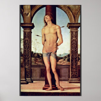 St. Sebastian By Perugino Pietro (Best Quality) Poster