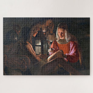 St. Sebastian Embraced by Irene, La Tour Jigsaw Puzzle
