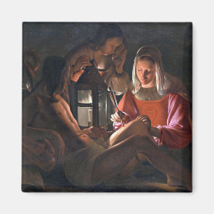 St. Sebastian Embraced by Irene, La Tour Magnet