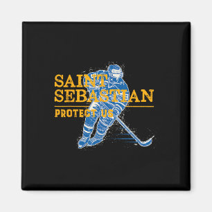 St Sebastian Hockey Patron Saint Of Sports Athlete Magnet