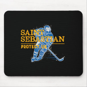 St Sebastian Hockey Patron Saint Of Sports Athlete Mouse Mat