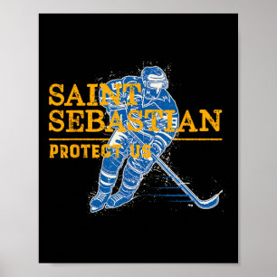 St Sebastian Hockey Patron Saint Of Sports Athlete Poster