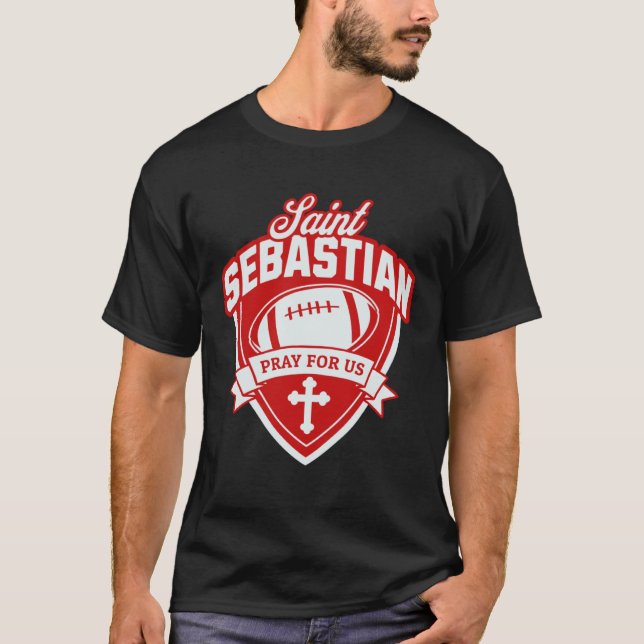 St Sebastian Patron Saint of Football Players Spor T-Shirt (Front)