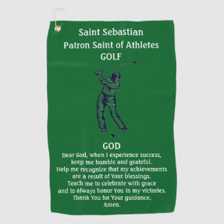 St. Sebastian Patron St of Athletes Golf Catholic Golf Towel