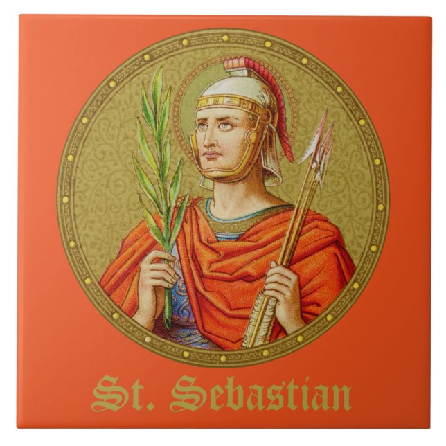 St. Sebastian (SNV 24) (Round Image) Tile 1 (Front)