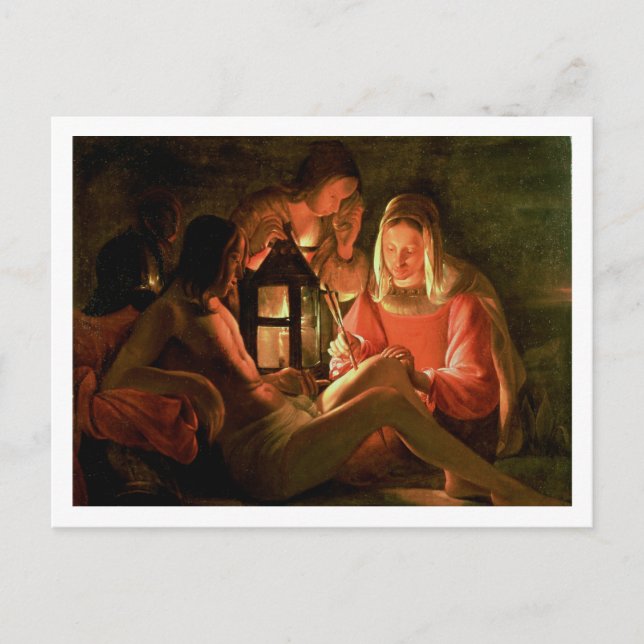 St. Sebastian tended by the Holy Woman (oil on can Postcard (Front)