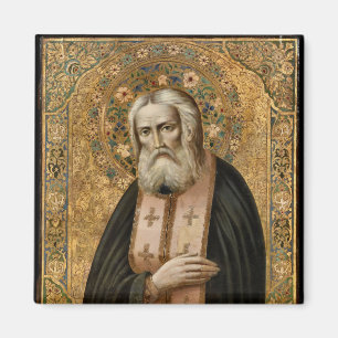 St. Seraphim of Sarov Orthodox Christian Icon Magnet