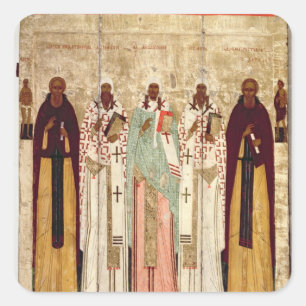 St. Sergius of Radonesh with the Saints of Square Sticker