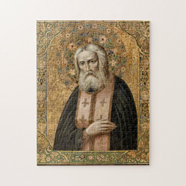 St. Serpahim of Sarov Orthodox Christian Icon Jigsaw Puzzle (Vertical)