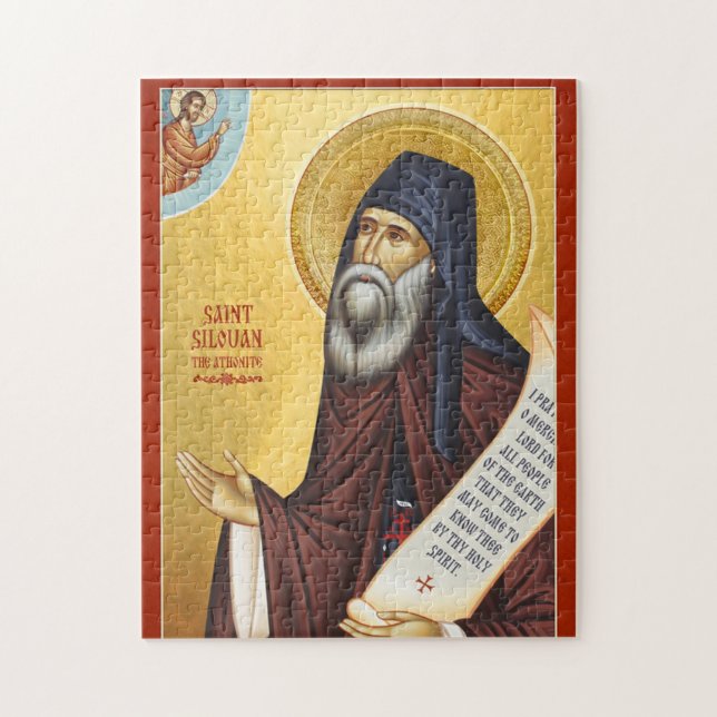 St. Silouan the Athonite Orthodox Christian Icon Jigsaw Puzzle (Vertical)