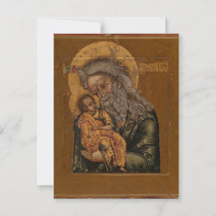 St. Simeon the God-Receiver Orthodox Icon Postcard