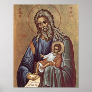 St. Simeon the God-Receiver Orthodox Icon Print   