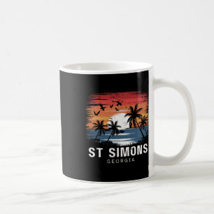 St Simons Beach Georgia Surfing Surfer Coffee Mug