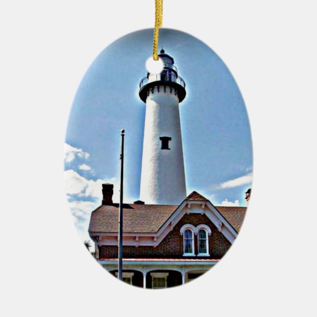 St. Simons Ceramic Tree Decoration (Front)