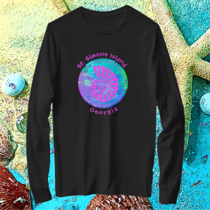St. Simons Island GA Colourful Sea Shell T-Shirt