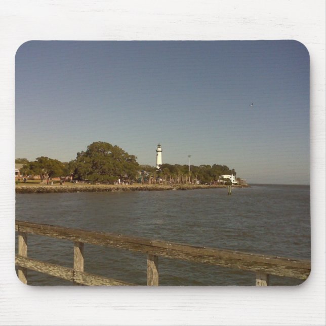 St. Simon's Island Lighthouse Mouse Mat (Front)