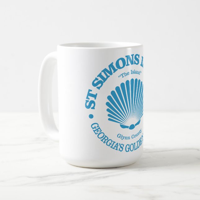 St Simons Island (seashell) Coffee Mug (Front Left)