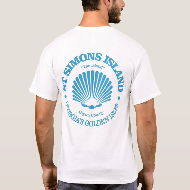 St Simons Island (seashell) T-Shirt (Back)