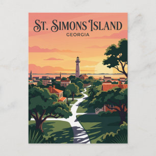 St. Simons Island USA Postcard