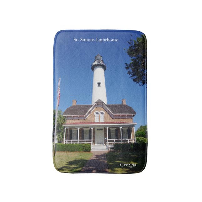 St. Simons Lighthouse bathmat (Front Vertical)