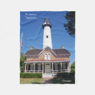 St. Simons Lighthouse fleece blanket