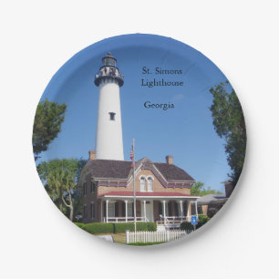 St. Simons Lighthouse paper plate