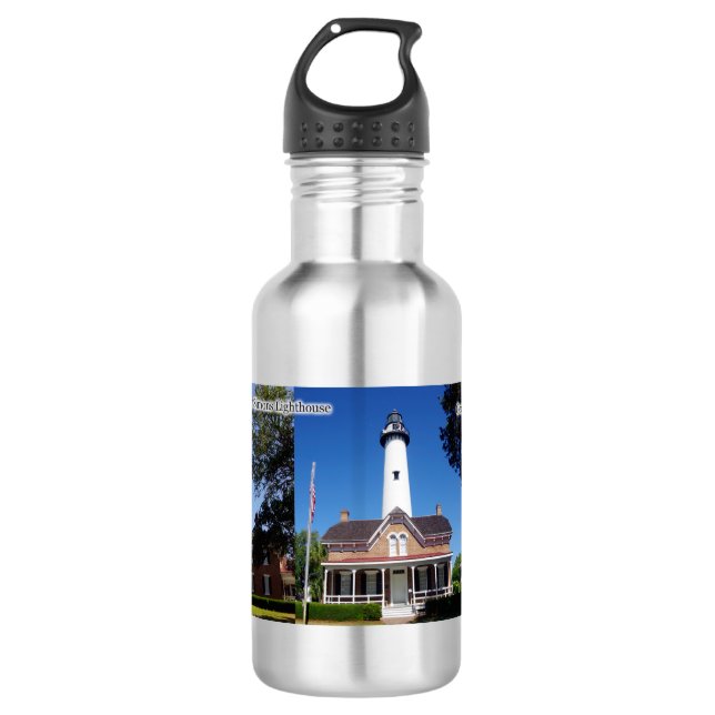 St. Simons Lighthouse water bottle (Front)