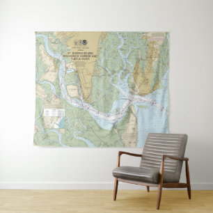 St Simons Sound Brunswick Harbour and Turtle River Tapestry
