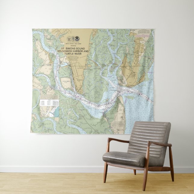 St Simons Sound Brunswick Harbour and Turtle River Tapestry (In Situ (Horizontal))