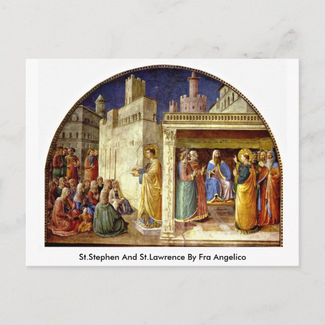 St.Stephen And St.Lawrence By Fra Angelico Postcard (Front)