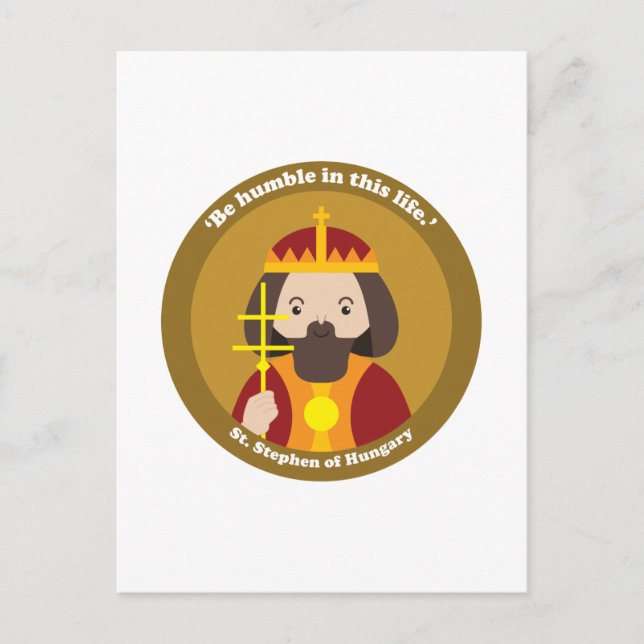 St. Stephen of Hungary Postcard (Front)