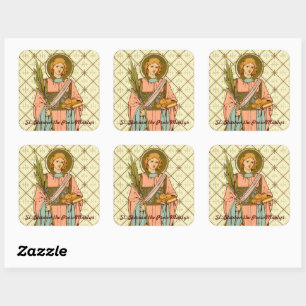 St. Stephen the ProtoMartyr (RLS 17) Square Sticker