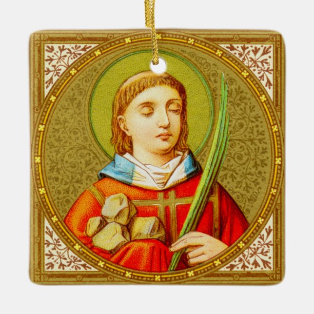 St. Stephen the ProtoMartyr (SNV 26) Square Ceramic Ornament (Front)