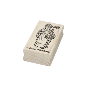 St. Swithin of Winchester Rubber Stamp