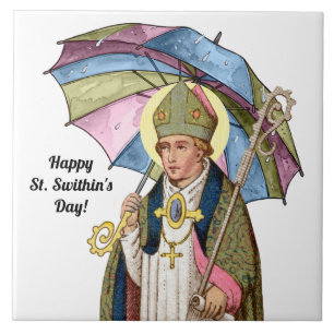 St. Swithin with Umbrella Tile