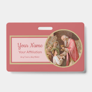 St. Tarcisius Receiving the Eucharist (BL 02) ID Badge