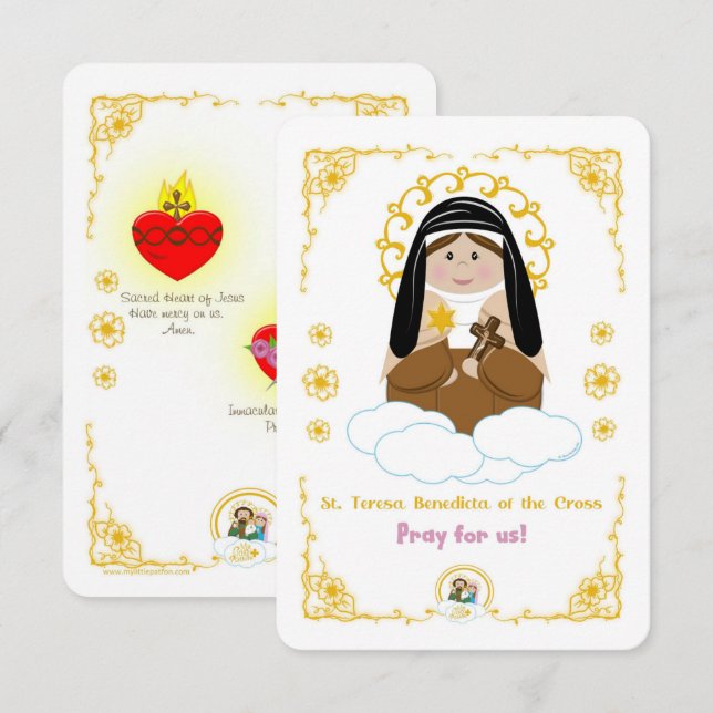 St. Teresa Benedicta of the Cross Holy Card (Front/Back)