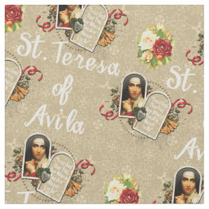 St Teresa de Avila Catholic Saint Therese -Gerard  Fabric