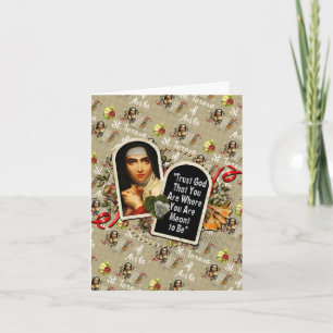 St Teresa de Avila Catholic Saint Therese Note Card