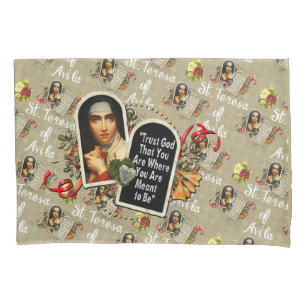 St Teresa de Avila Catholic Saint Therese Pillowcase