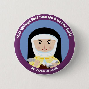 St. Teresa of Avila 6 Cm Round Badge