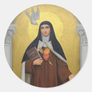 St. Teresa of Avila Carmelite Catholic Nun Classic Round Sticker