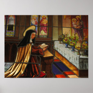 St. Teresa of Avila in prayer Poster
