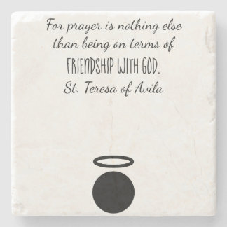 St. Teresa of Avila Quote Stone Coaster