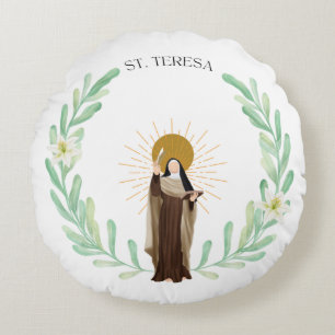 St. Teresa of Avila Round Pillow