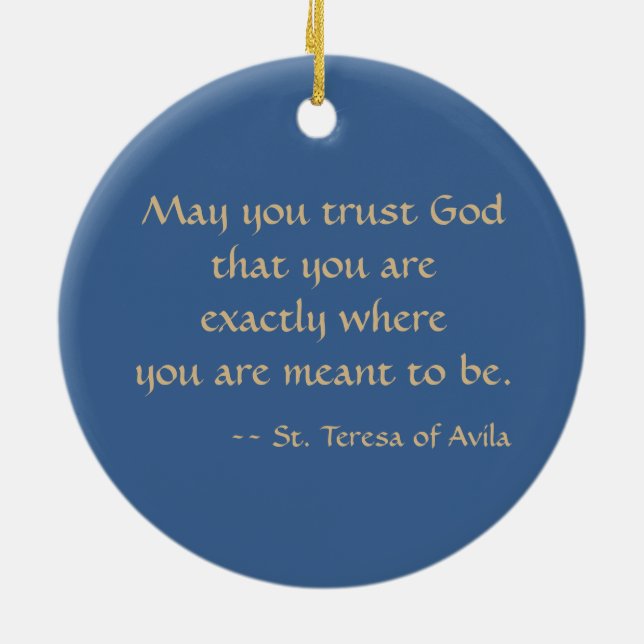 St. Teresa of Avila (SAU 28) Ceramic Tree Decoration (Back)