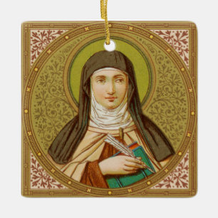 St. Teresa of Avila (SNV 27) Square Ceramic Ornament