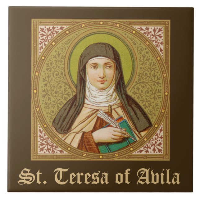 St. Teresa of Avila (SNV 27) (Square Image) Tile (Front)