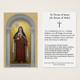St. Teresa of Avila Teresa of Jesus Holy Card